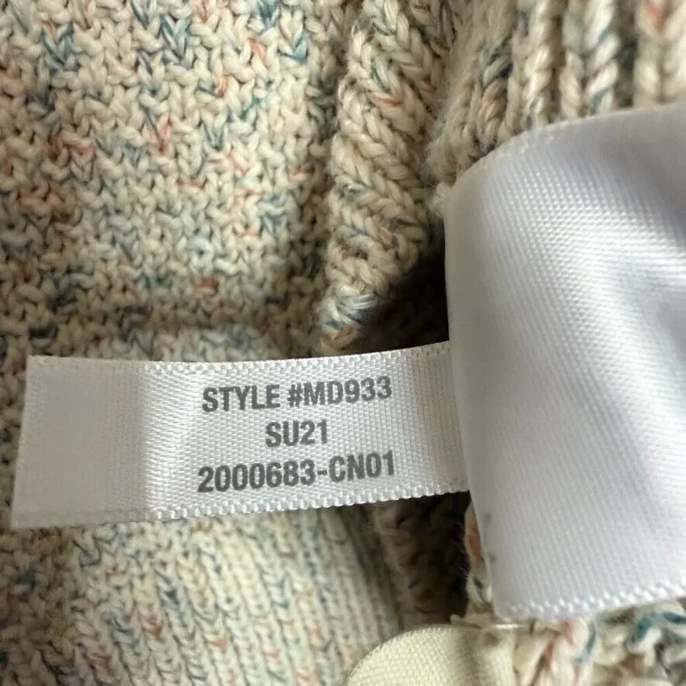 Madewell Marled Wakefield Rainbow Button-Front Sweater Tank Women‎ M Cream Multi